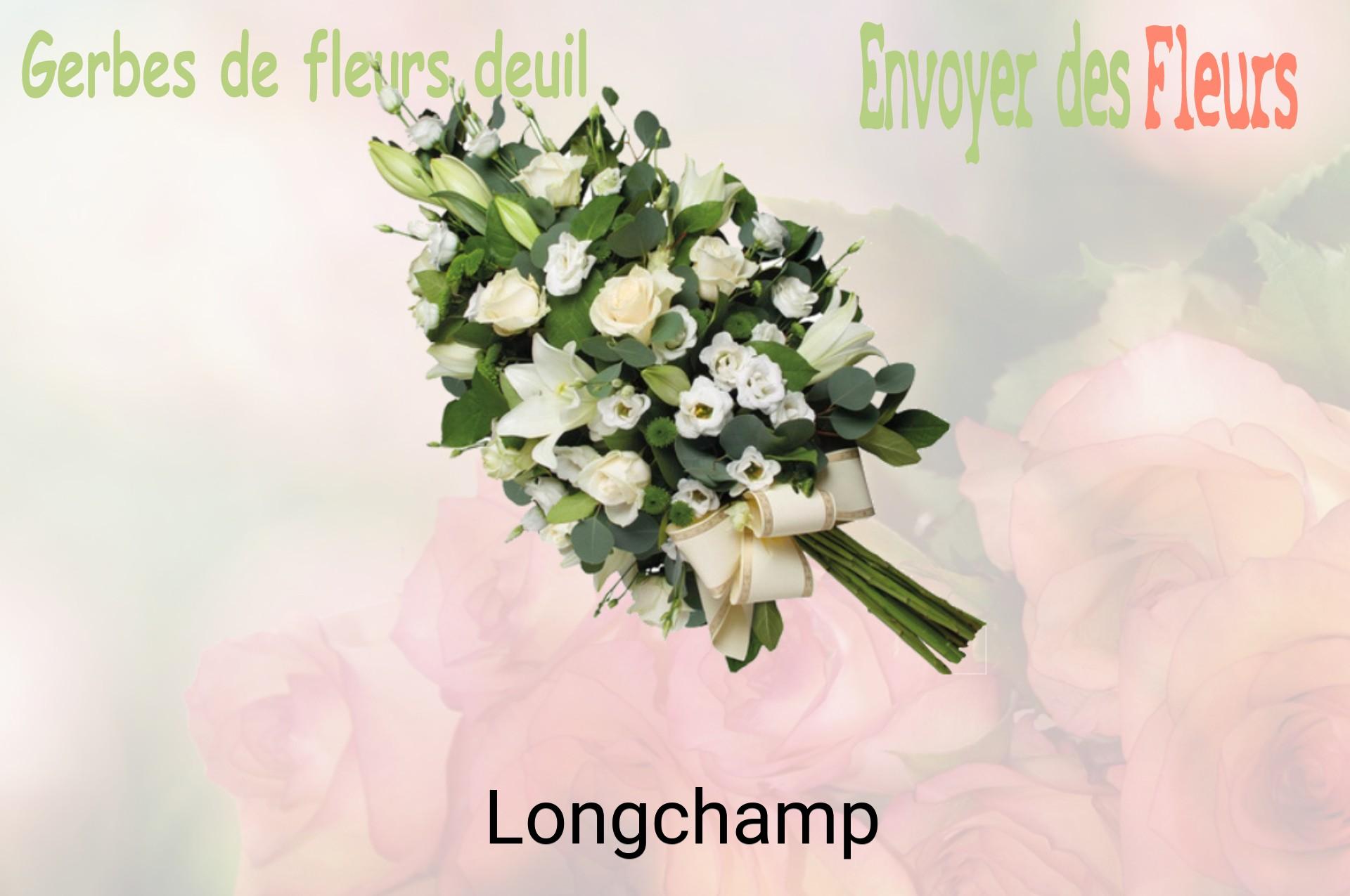 Gerbe de fleurs de deuil livrée à Longchamp